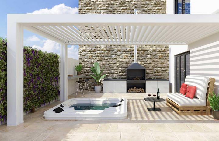 Nous installons des structures design pour embellir votre espace extérieur.